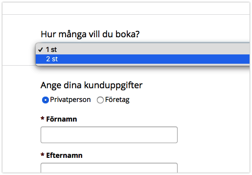 boka flera platser samtidigt
